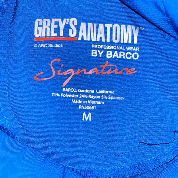 Greys Anatomy size M scrub pants, Royal Blue - Picture 2 of 2